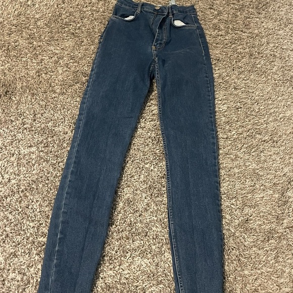 Zara Blue Skinny Denim Jeans - Picture 2 of 3